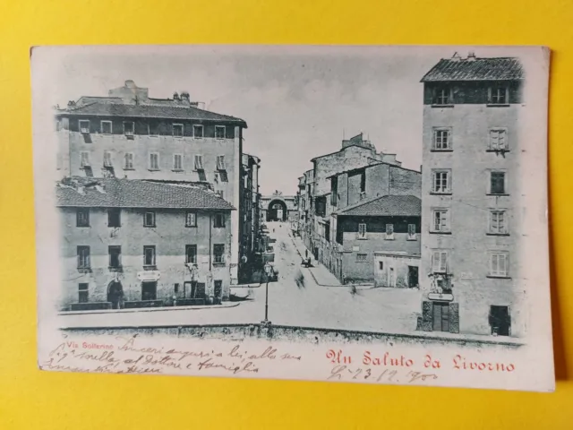 Un Saluto Da Livorno - Via Solferino 1902