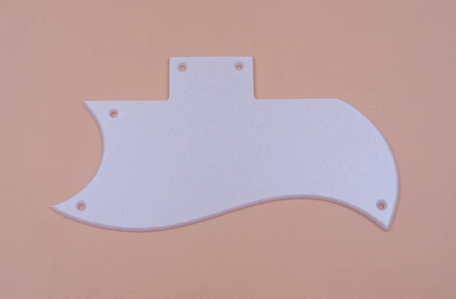 Metallic White Acrylic Lefthand Pickguard For Epiphone Sg G400 Pro Guitar
