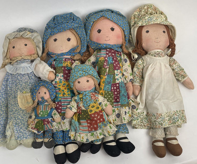Holly Hobbie Doll Lot Friends Amy Cloth Rag Knickerbocker Vintage