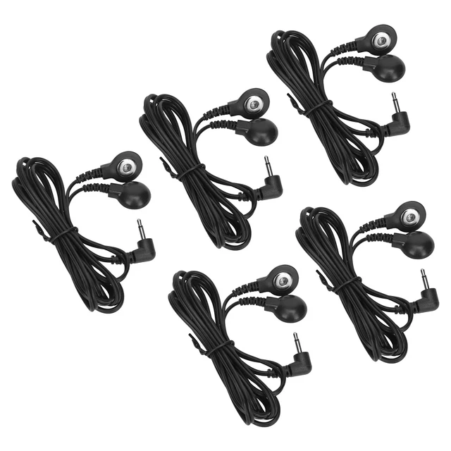 5 Pièces Fil 'électrode Noir 2.5mm Coude 1.2m Fils De Plomb De Remplacement 12