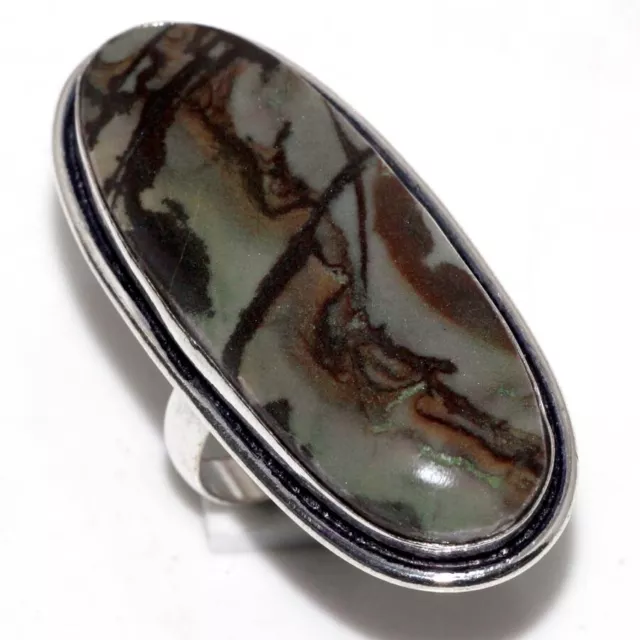 Picasso Jasper 925 Silver Plated Gemstone Handmade Ring US 8.5 Gifts Jewelry GW