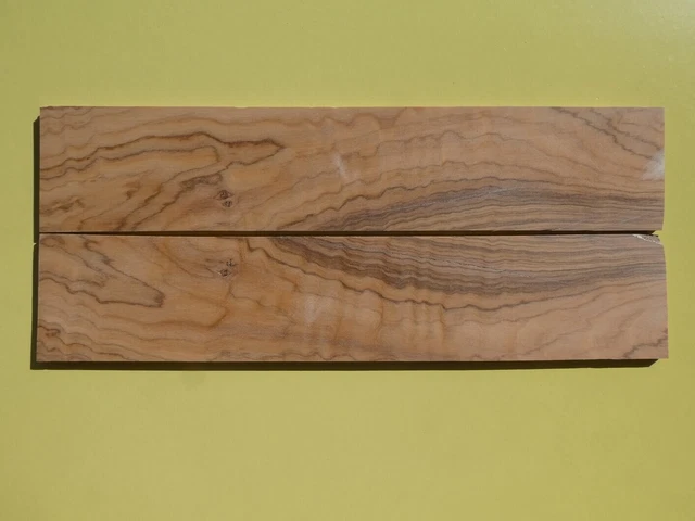 Paire De Plaquettes Buis Des Andes 140x40x6mm - Bois Précieux Idéal Pour Manches De Couteaux, Tournage Et Lutherie