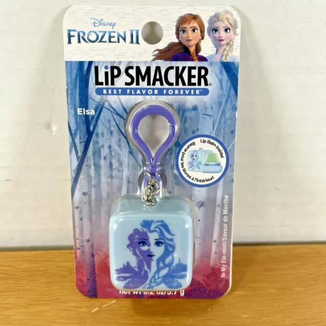 Disney Frozen 2 Elsa  Lip Smacker Cube Lip Balm Keychain Clip In My Else-Mint