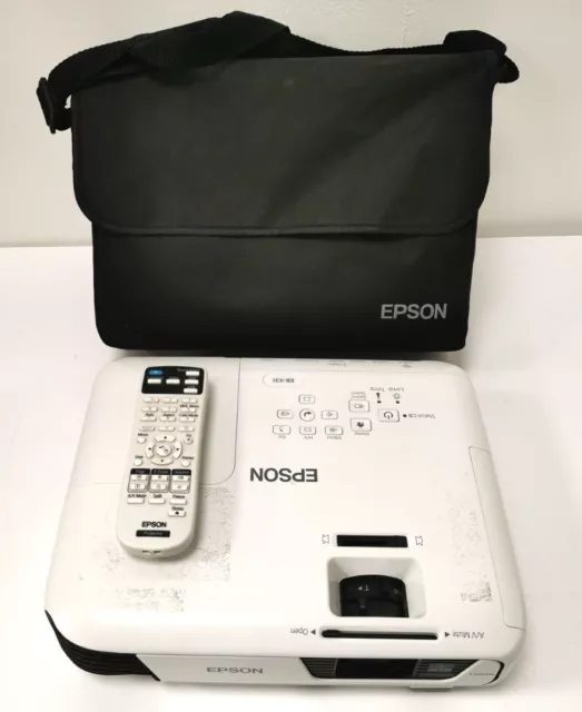 Epson EB-X31 3LCD Projector Portable White With Case Remote Control RMF05-SJT