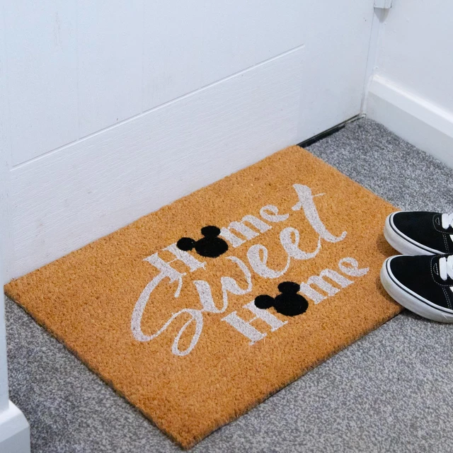 DISNEY MICKEY MOUSE Home Sweet Home Coir Doormat 60cm x 40cm £17.95 PicClick UK