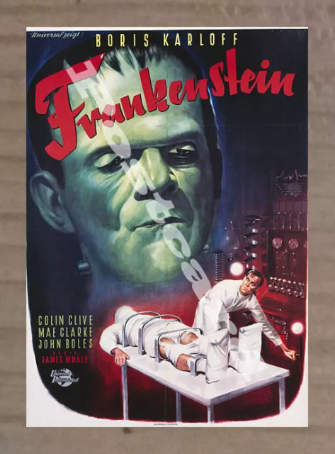 Historic Frankenstein 1931 Horror Movie Postcard 4