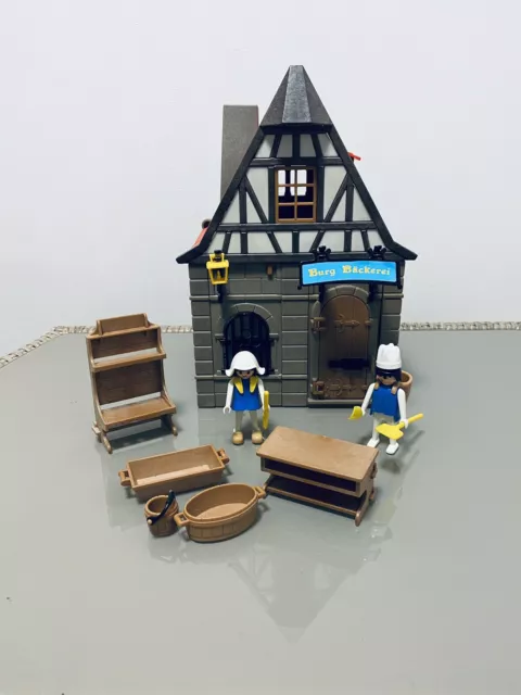 Playmobil 3441 Bäckerei mit Schildern - Fachwerk Burg Gebäude alt gebr.