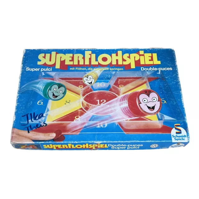 Super Floh Spiel - Vintage 80er Jahre Schmidt Familien Frosch Spring Brettspiel