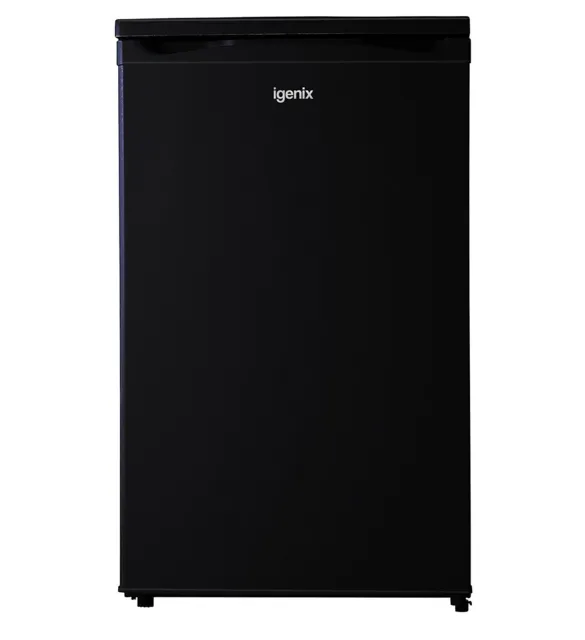 Larder Fridge, Under Counter, 136 Litre, Reversible Door, Black, Igenix IG255B