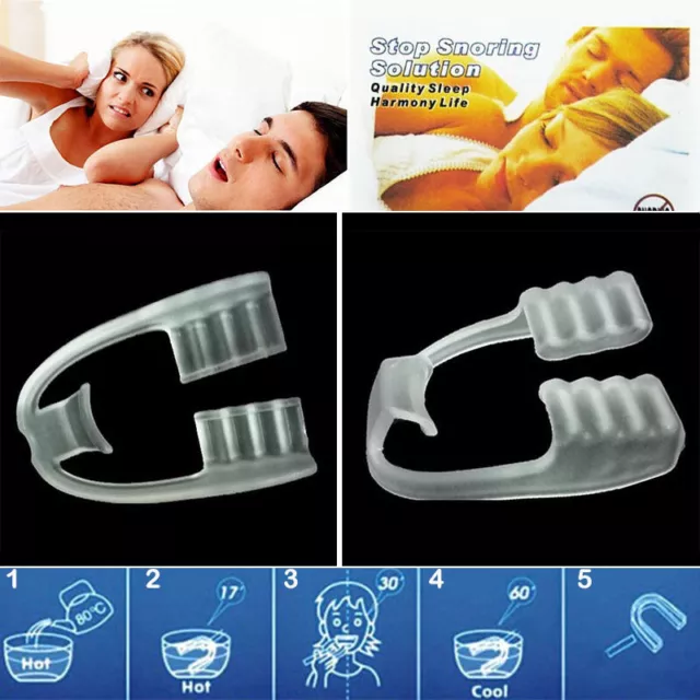 2Pcs Teeth Grinding Guard Sleep Mouthguard Splint Clenching Protector ToolsS^ob