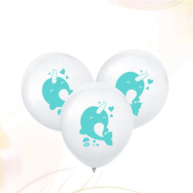 20 pcs ballons à motifs de narval kit de ballons décoratifs décorer 3
