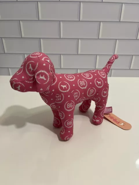 Victorias Secret Rare VS Pink Plush Dog Pink Logo Collectible - NWT!