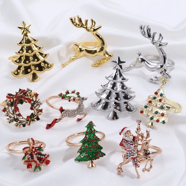 Anillo de suministros de Navidad de servilleta decoración de mesas El anillo de boca