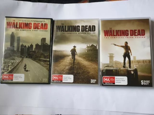 The Walking Dead - The Complete Seasons 1,2 &3 Dvd Sets Free Postage