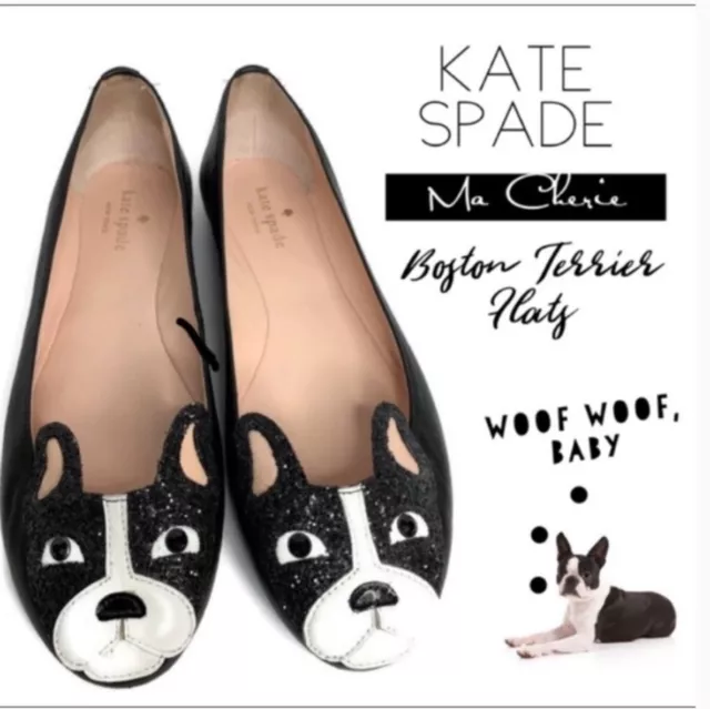 Kate Spade New York Boston Terrier Antoine Ma Cherie Antoine Shoes Size 8.5 NIB