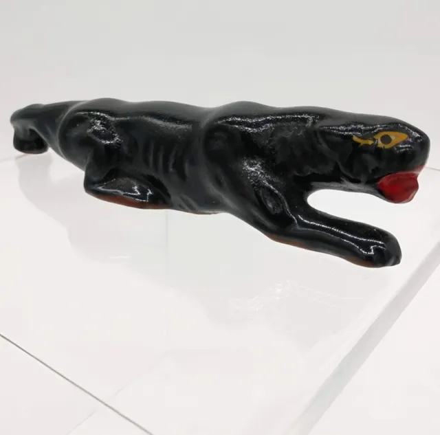 Vintage 5" x 1" Black Panther Hand Painted Figure Japan