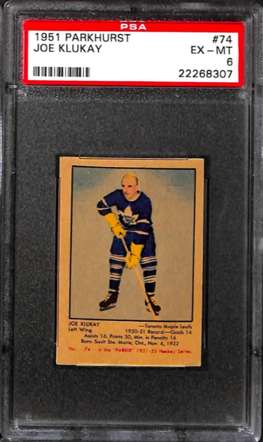 1951 Parkhurst #74 Joe Klukay Psa 6 22268307