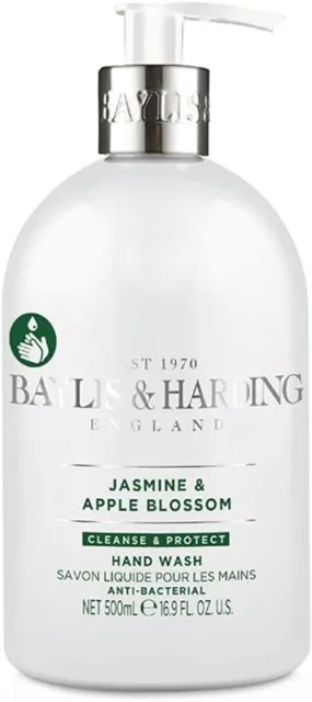 3 x Baylis & Harding Jasmine and Apple Blossom Anti-Bacterial Hand Wash 500 ml