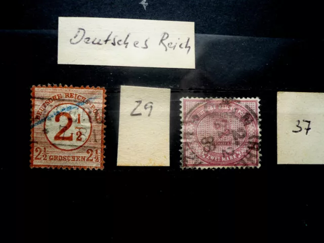 Deutsches Reich Mi.Nr. Nr. 29 + 37 gestempelt