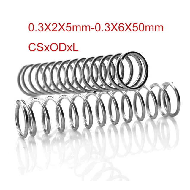 Stainless Steel Compression Spring 0.3mm Wire Diameter Pressure Compressed Small