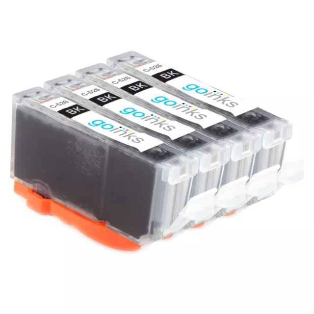 4 Black Ink Cartridges to replace Canon CLI-526 (CLI-526Bk) Compatible