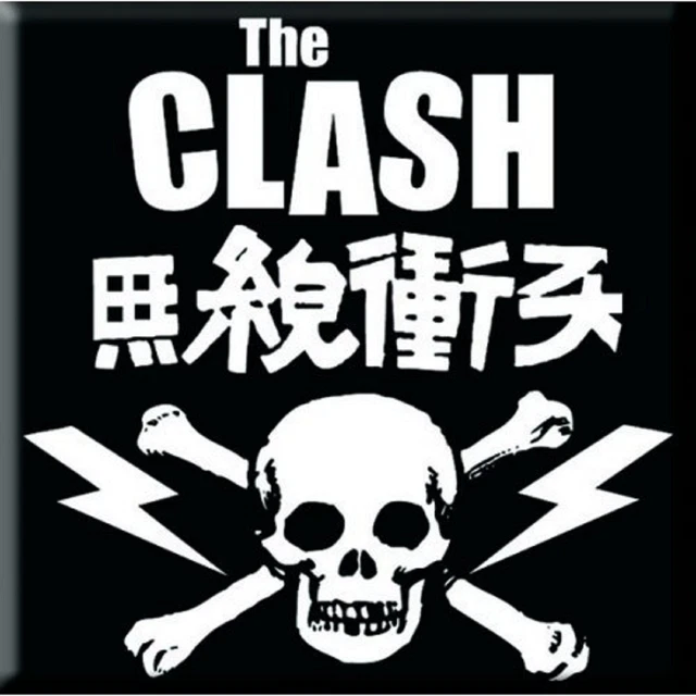 The Clash Fridge Magnete logo Skull & Crossbones nuovo ufficiale 76 mm x 76 mm