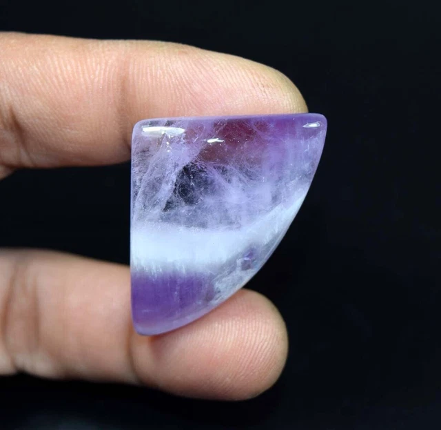 Agate de dentelle d'améthyste naturelle cabochon fantaisie pierre précieuse...