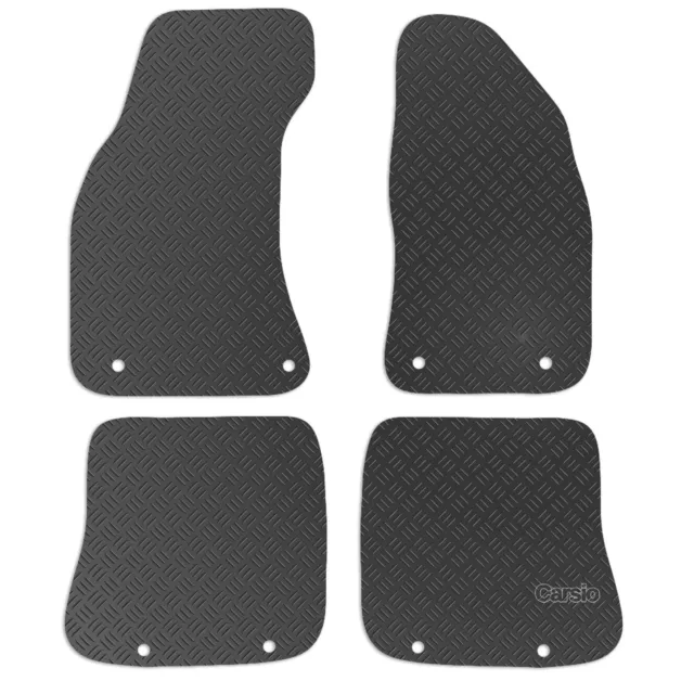 Carsio Tailored Rubber Car Floor Mats For Audi A4 B5 1994 to 2001 8 Clips