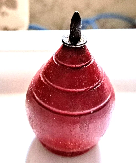 Vintage Wooden SPINNING TOP with Metal Tip or Red Wood Round Awl 1930’s 2.5"T Vintage Wooden SPINNING TOP with Metal Tip or Red Wood Round Awl 1930’s 2.5"T
