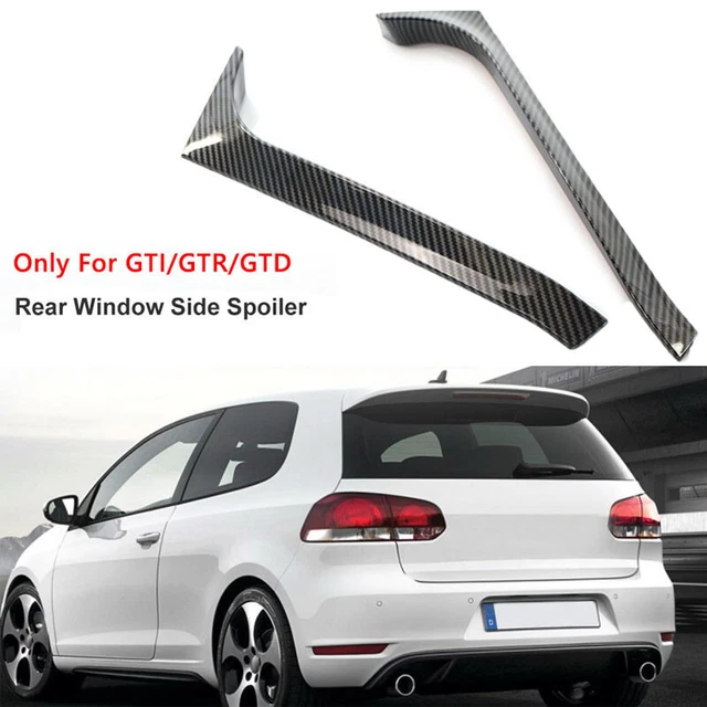 CARBON FIBER PATTERN Rear Window Side Spoiler For VW Golf 6 MK6 GTI GTR GTD EUR 27,19 PicClick FR