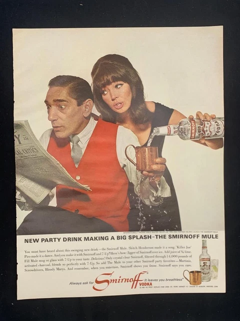 Magazine Ad* - 1965 - Smirnoff Vodka - (#3) - "Killer Joe" Piro