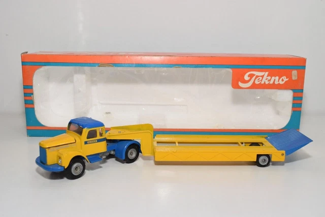 TEKNO 861 Camion Scania-Vabis Avec Remorque Surbaissée Akerman – 1/43 – Danemark
