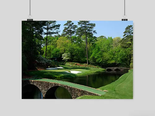 Augusta National Poster Print Golf Course 12Th Hole The Masters A3 A4 Size
