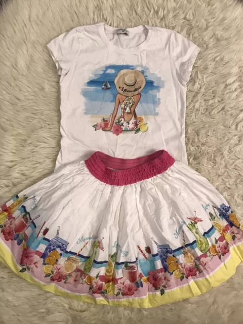 Monnalisa Outfit Skirt And Top Age 9-10 Years Please Read Description