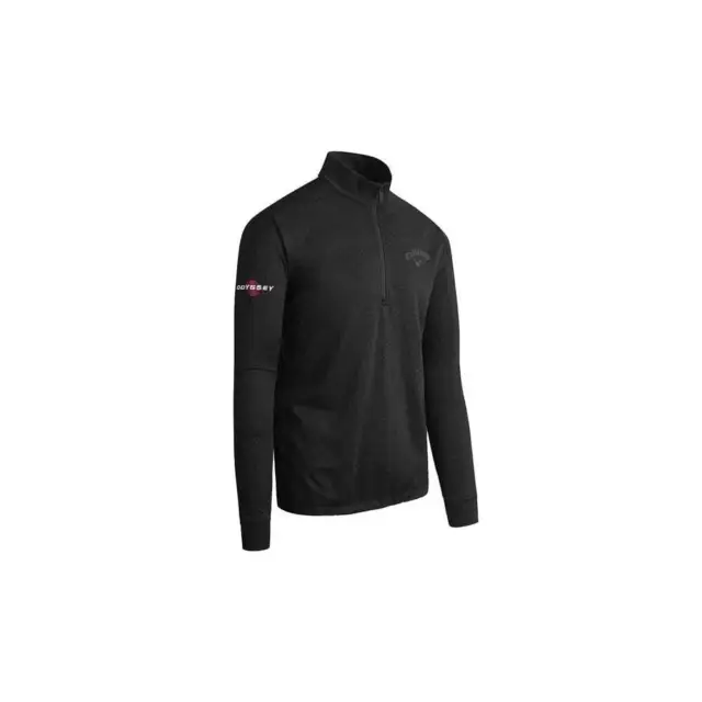 Callaway ODYSSEY WAFFLE 1/4 ZIP FLEECE CAVIAR