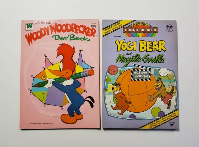 Woody Woodpecker Dot Book + Yogi Bear & Magilla Gorilla Flip N Fun Activity Book