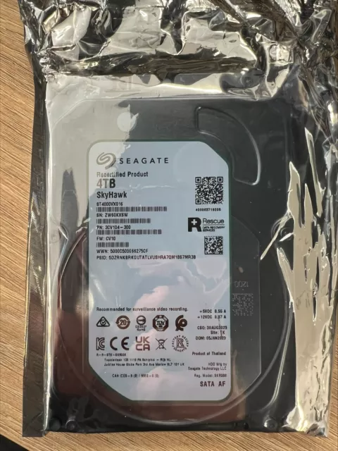 Seagate SkyHawk, 4 TB Surveillance Internal Hard Drive HDD CCTV DVR ST4000VX016