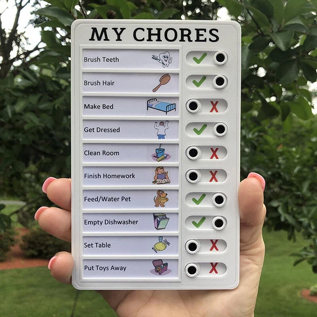 Daily Tasks Memo Portable Checklist Board Detachable Reusable Note Station=s=
