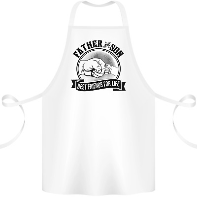 Father & Son Best Friends Fathers Day Cotton Apron 100% Organic