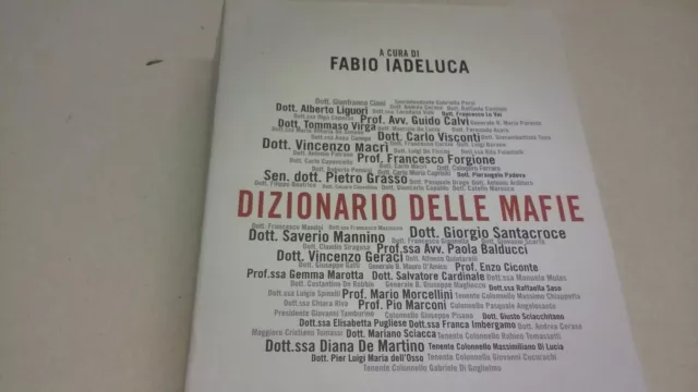 F. IADELUCA - DIZIONARIO DELLE MAFIE - Armando Curcio Ed., SENZA CD 26mg23