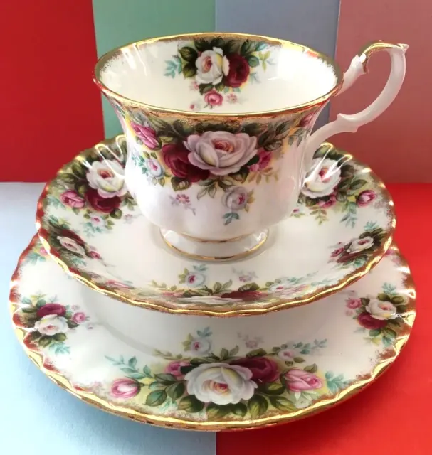 Vintage Royal Albert "Celebration"Tea Set Trio,Teacup,Saucer & Tea Plate Roses🌹