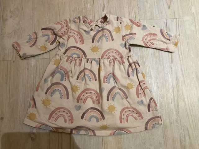 Baby Girls Rainbow Peplum Sweatshirt Age 3-6 Months