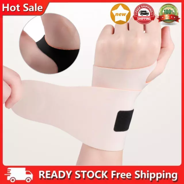 Thin Compression Wrist Guard Hand Protector Elastic for Men Women (Beige)