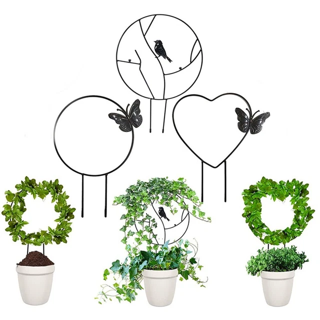 3 pezzi traliccio per piante 40 cm in ferro battuto traliccio per piante rampicanti in metallo per interni pianta verde supporto per fiori in | Leroy Merlin