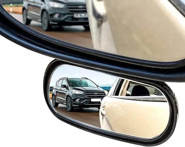 Biqing 1PCS Blind Spot Side Mirror for Car,Oval HD Glass Convex Wide Angle Rear