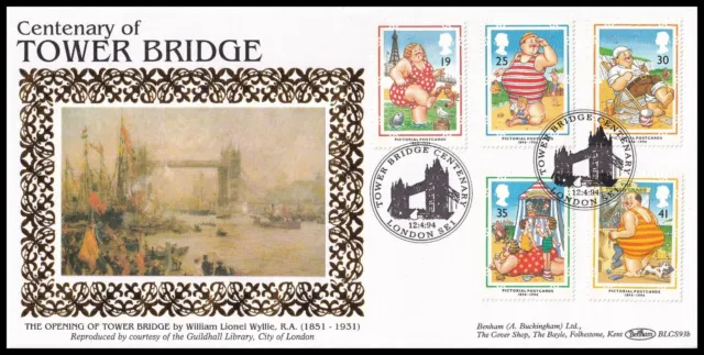 1994 GB Pictorial Postcards Benham BLCS93b FDC Tower Bridge Centenary London SHS