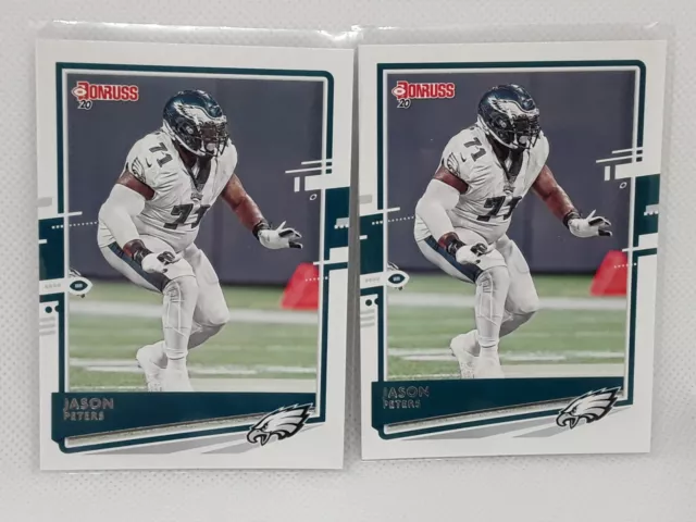 (2x) Jason Peters 2020 Donruss Football - #209 LOT - Philadelphia Eagles