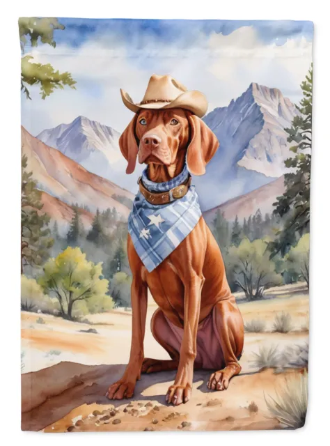 Vizsla Western Cowboy Welcome Flag Garden Size DAC5990GF