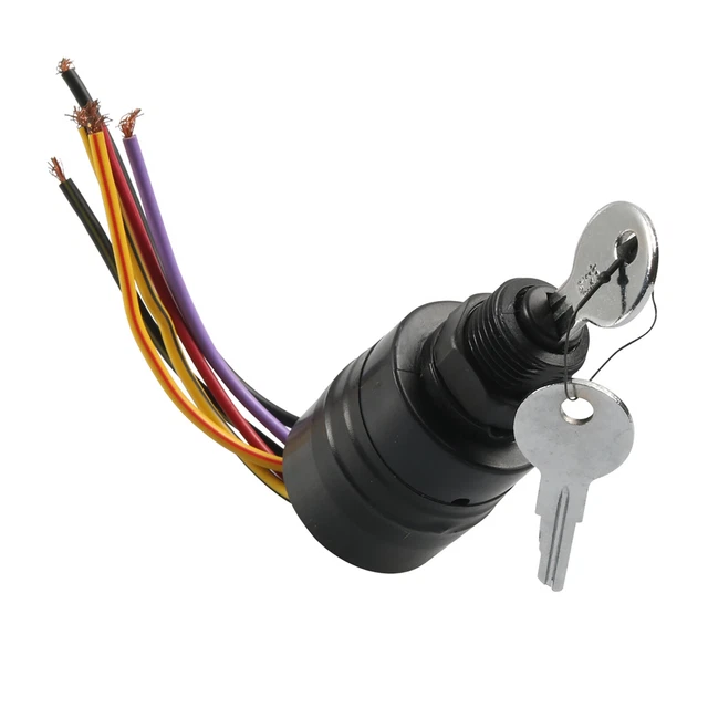 12V BLACK BOAT Ignition Switch Replacement For Mercury Outboard Motors