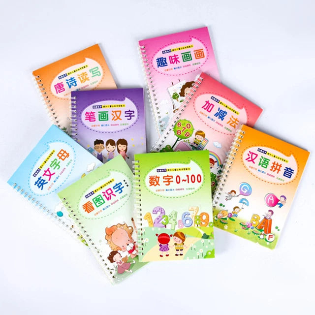 10 Pcs Groove Copybook Übungsheft Kind Schreiben Englisches Handschriftbuch